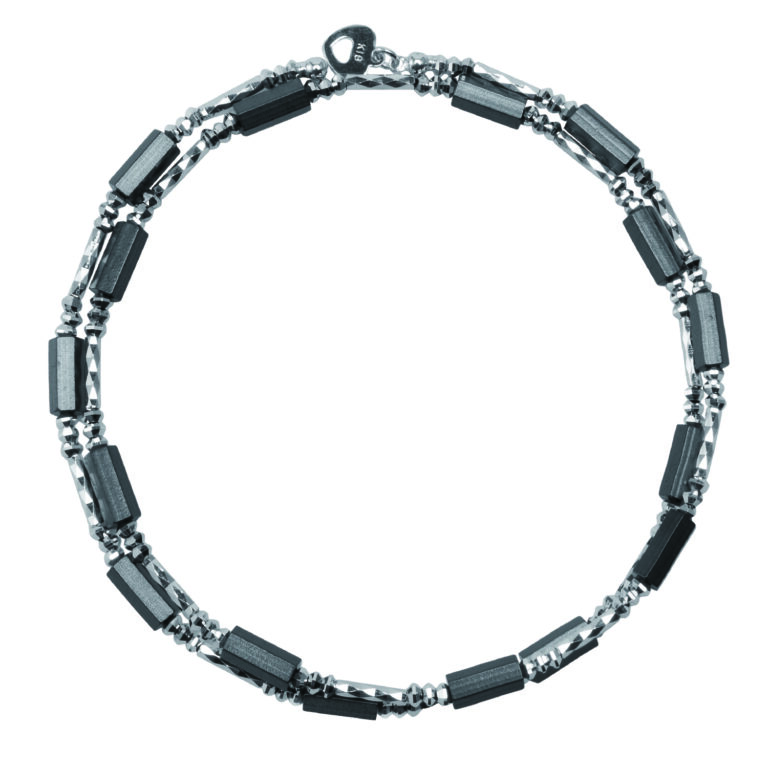 ディモア〉K18WG ZEUSブラックブレス A | 宝飾時計専門店TAKARADO 