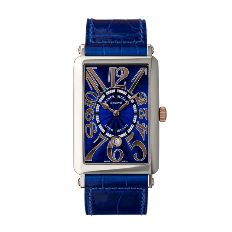 格安豊富な101538328 フランクミュラー ロングアイランド グランギシェ 時計 腕時計 メンズ 自動巻き K18WG 金無垢 ビッグデイト 1200 S6 GG 美品 ロングアイランド