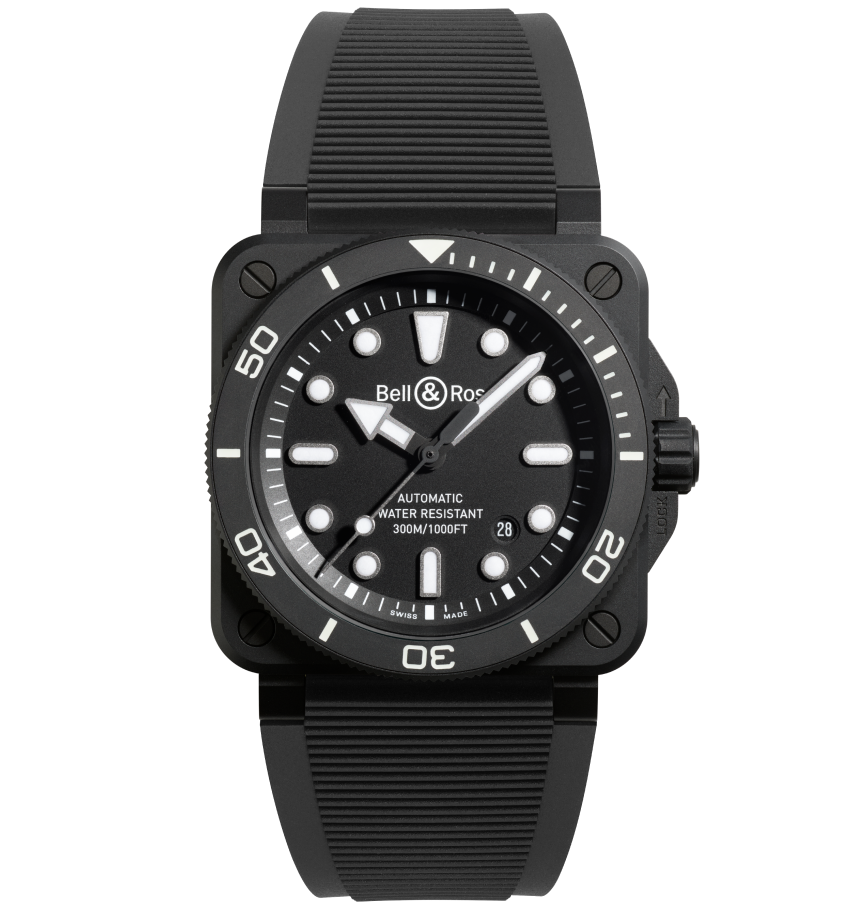 Bell & Ross BR 02 ブラックダイバーズウォッチ BR 02-92 PRO DIAL
