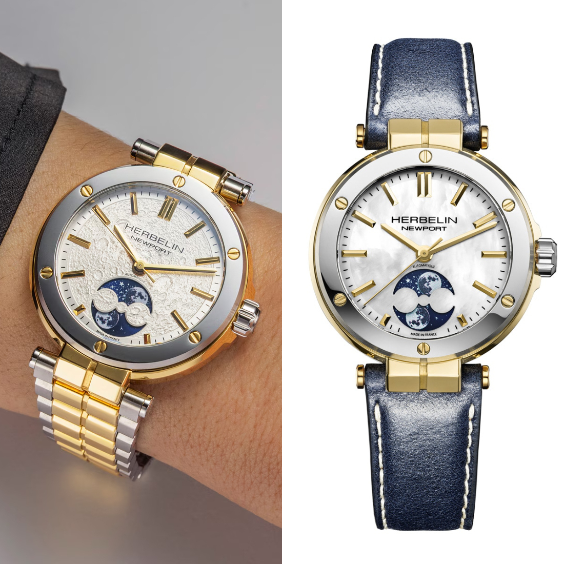 HERBELIN NEWPORT AUTOMATIC DOUBLE MOON PHASE