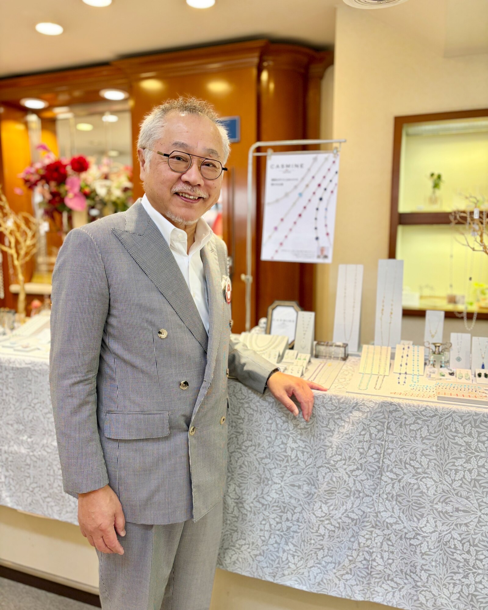 CASMINEデザイナー柏倉主和氏 タカラ堂静岡本店にて